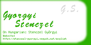 gyorgyi stenczel business card